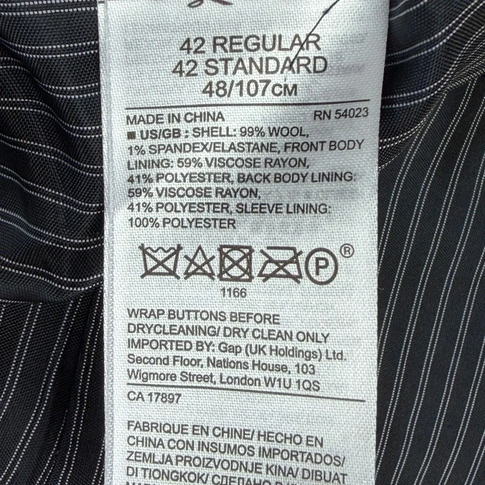 Banana Republic 42R Slim Marzotto Super 120s WOOL Blazer Sport Coat Navy Blue